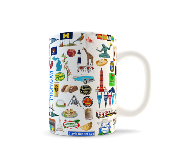 Iconic Michigan Watercolor Ceramic Mug