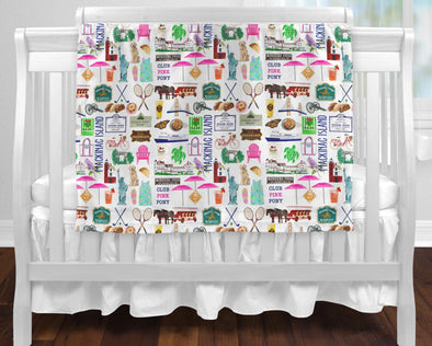 Iconic Mackinac Island Baby Blanket