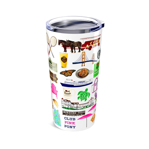 Iconic Mackinac Island watercolor 20 ounce Stainless Steel Hot/Cold Cup