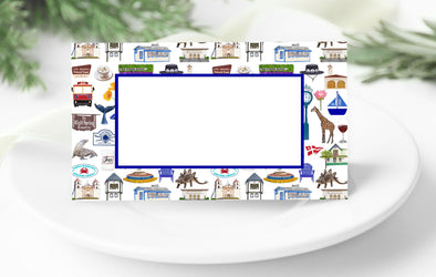 Iconic Santa Barbara, California Watercolor Place Cards