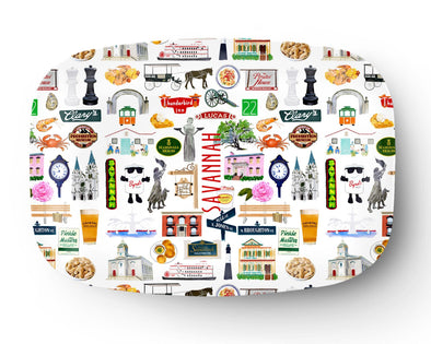 Iconic Savannah Georgia Watercolor DecoWare(TM) Platter