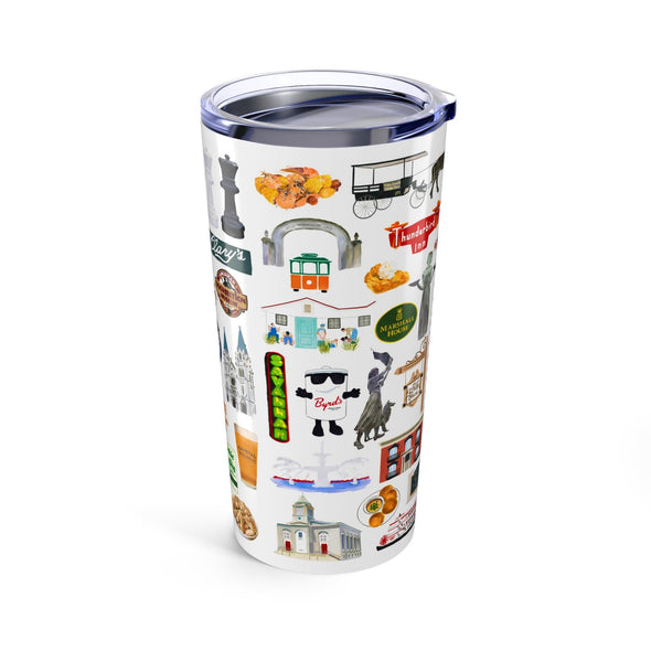Iconic Savannah Georgia watercolor 20 ounce Stainless Steel Hot/Cold Cup