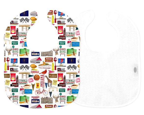 Iconic Indiana Baby Bib