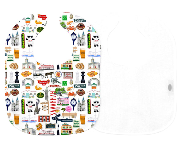 Iconic Savannah, Georgia Baby Bib