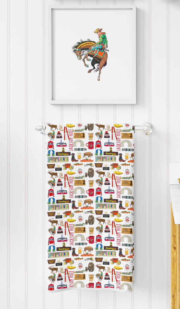 Iconic Jackson Hole, Wyoming towel