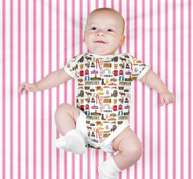 Iconic Jackson Hole, Wyoming Baby  Bodysuit