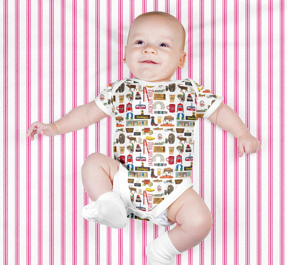 Iconic Jackson Hole, Wyoming Baby  Bodysuit