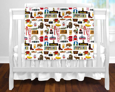 Iconic Jackson Hole, Wyoming baby blanket