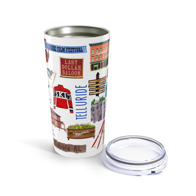 Iconic Telluride, Colorado watercolor 20 ounce Stainless Steel Hot/Cold Cup