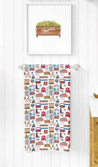 Iconic Telluride, Colorado towel