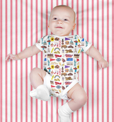 Iconic Kansas Baby  Bodysuit