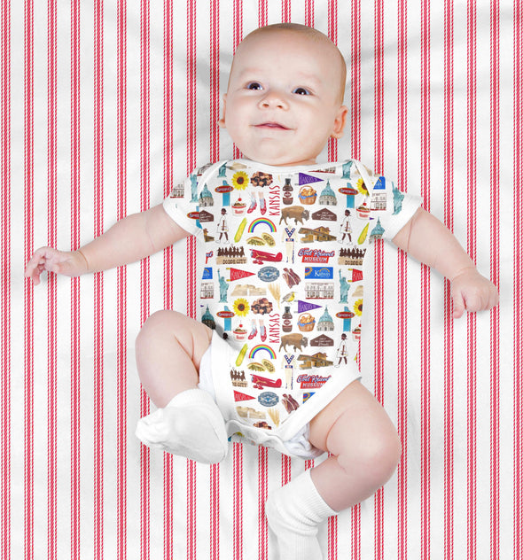 Iconic Kansas Baby  Bodysuit