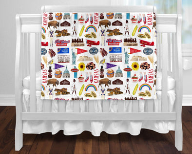 Iconic Kansas baby blanket