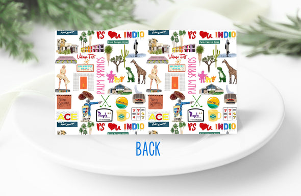 Iconic Palm Springs Watercolor Place Cards
