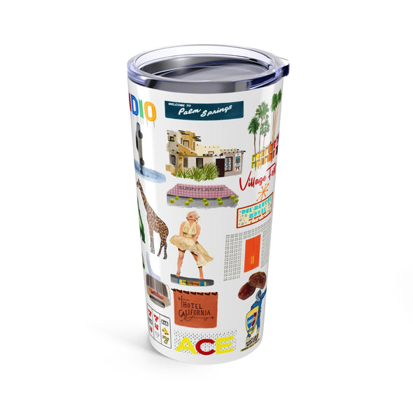 Iconic Palm Springs watercolor 20 ounce Stainless Steel Hot/Cold Cup