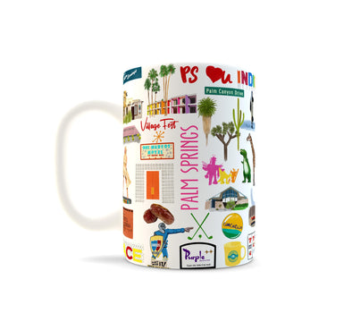 Iconic Palm Springs, California Watercolor Ceramic Mug