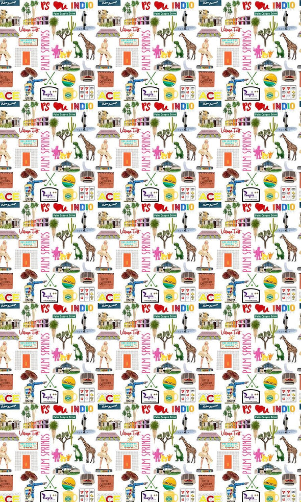 Iconic Palm Springs Watercolor Gift Wrap