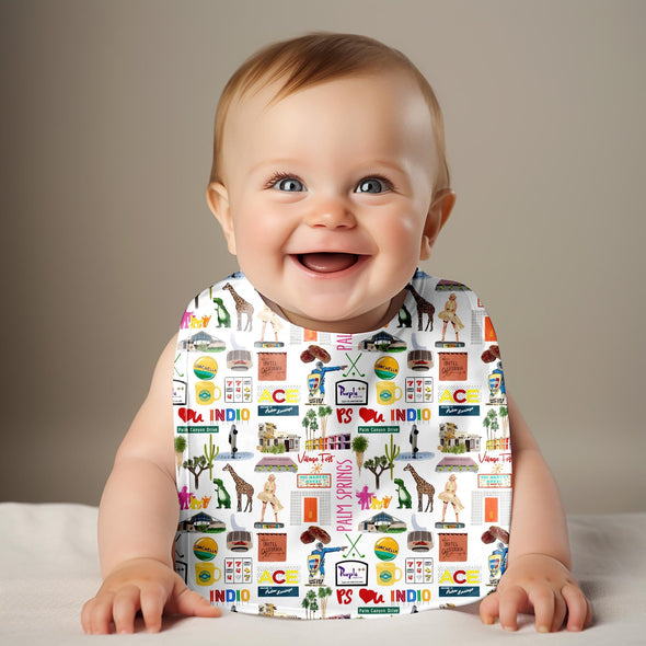 Iconic Palm Springs Baby Bib