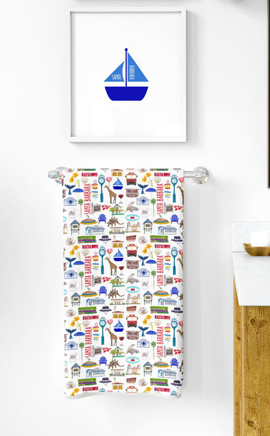 Iconic Santa Barbara, California towel