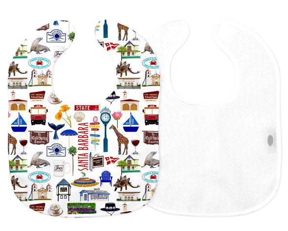Iconic Santa Barbara, California Baby Bib