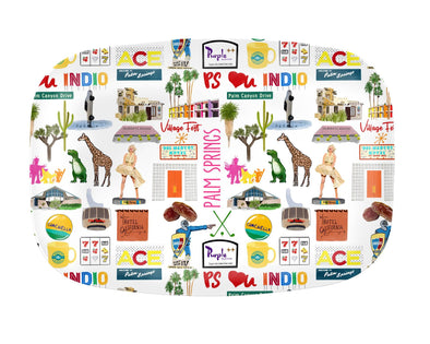 Iconic Palm Springs Watercolor DecoWare(TM) Platter