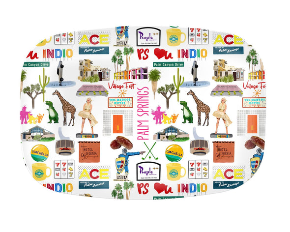 Iconic Palm Springs Watercolor DecoWare(TM) Platter