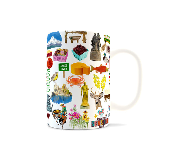 Iconic Oregon Watercolor Ceramic Mug