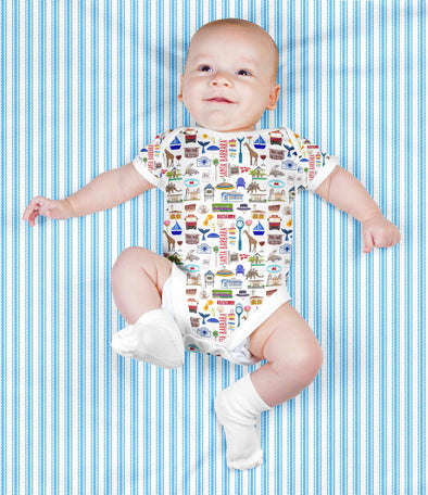 Iconic Santa Barbara, California Baby  Bodysuit