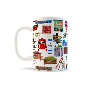 Iconic Telluride, Colorado Watercolor Ceramic Mug