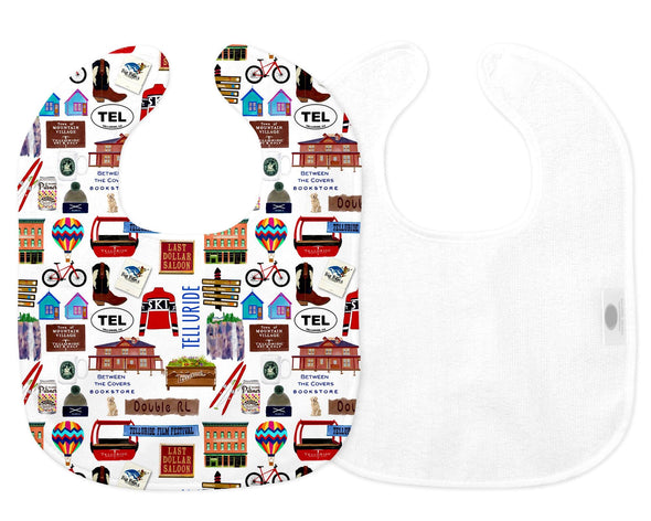 Iconic Telluride, Colorado Baby Bib