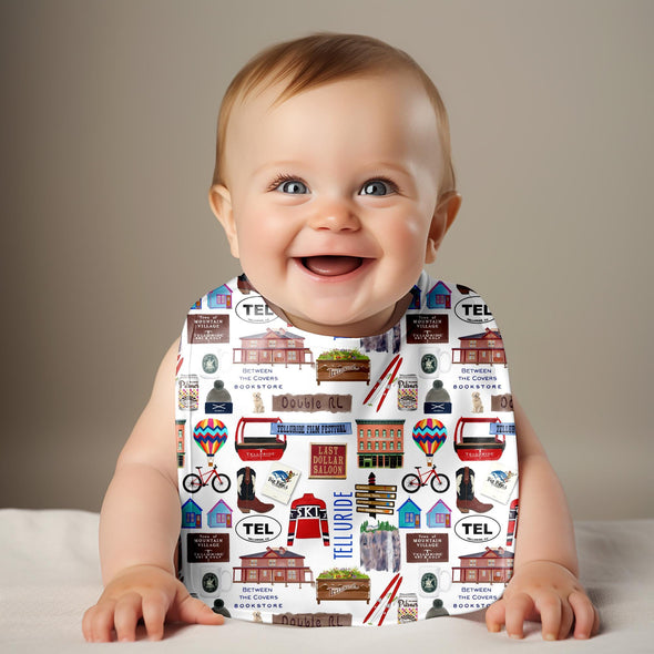 Iconic Telluride, Colorado Baby Bib