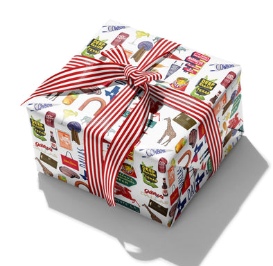 Iconic Dallas, Texas Watercolor Gift Wrap