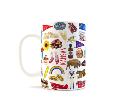 Iconic Kansas Watercolor Ceramic Mug