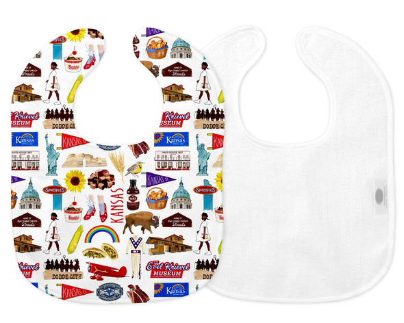 Iconic Kansas Baby Bib