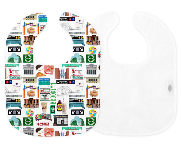 Iconic Brooklyn, NY Baby Bib