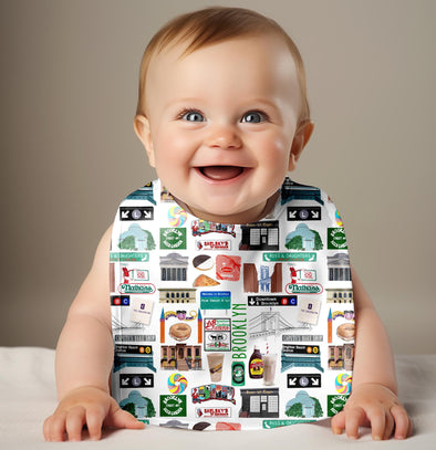 Iconic Brooklyn, NY Baby Bib