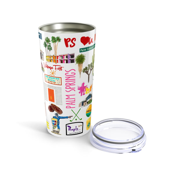 Iconic Palm Springs watercolor 20 ounce Stainless Steel Hot/Cold Cup