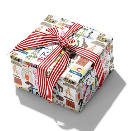 Iconic Palm Springs Watercolor Gift Wrap