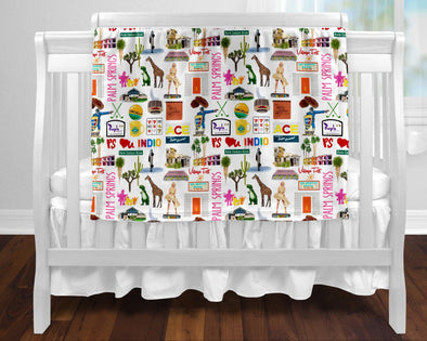 Iconic Palm Springs baby blanket