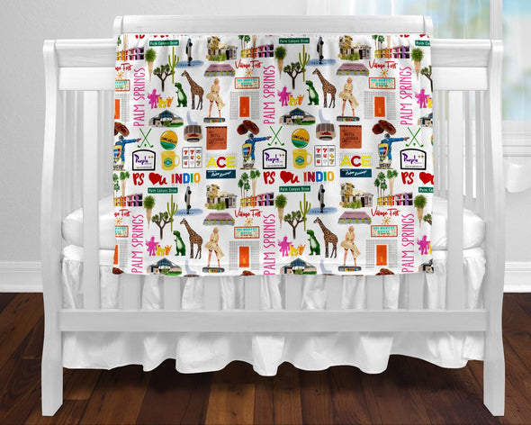Iconic Palm Springs baby blanket
