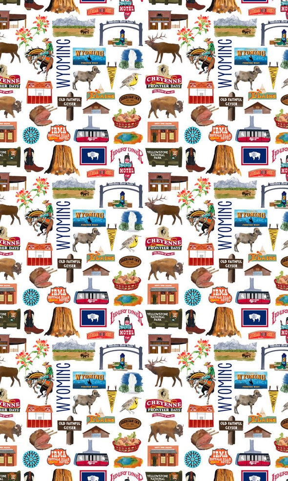 Iconic Wyoming Watercolor Gift Wrap