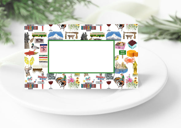 Iconic Oregon Watercolor Place Cards