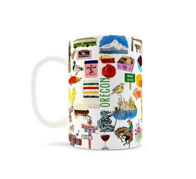Iconic Oregon Watercolor Ceramic Mug