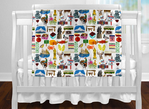 Iconic Oregon baby blanket