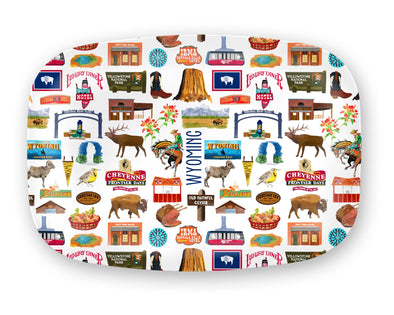 Iconic Wyoming Watercolor DecoWare(TM) Platter