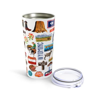 Iconic Wyoming watercolor 20 ounce Stainless Steel Hot/Cold Cup