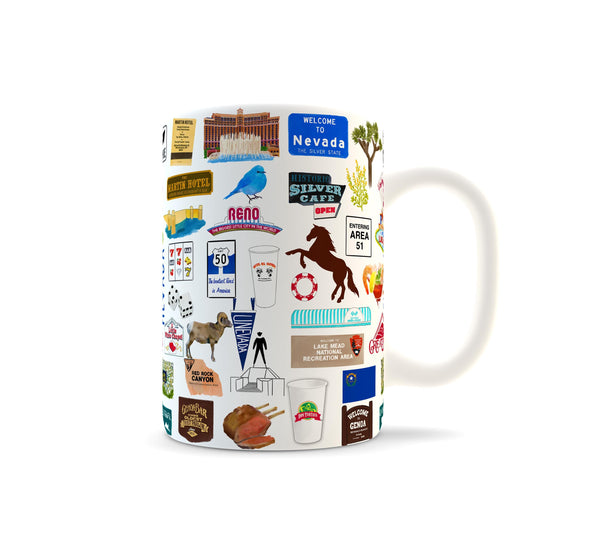 Iconic Nevada Watercolor Ceramic Mug