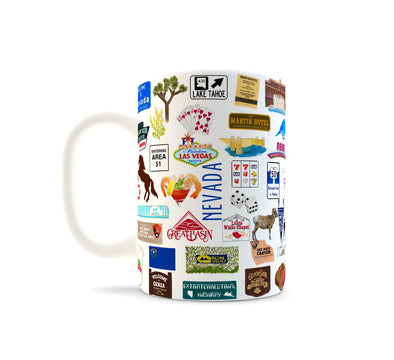Iconic Nevada Watercolor Ceramic Mug