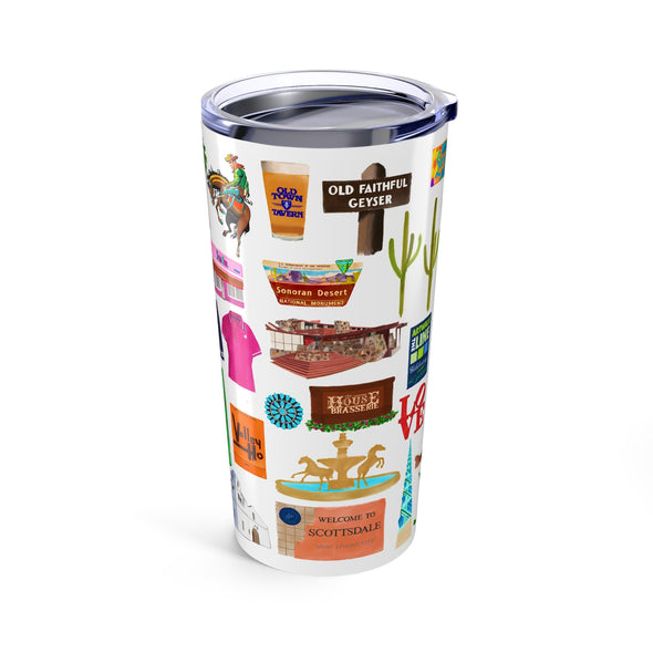 Iconic Scottsdale, Arizona watercolor 20 ounce Stainless Steel Hot/Cold Cup