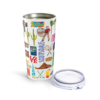 Iconic Scottsdale, Arizona watercolor 20 ounce Stainless Steel Hot/Cold Cup
